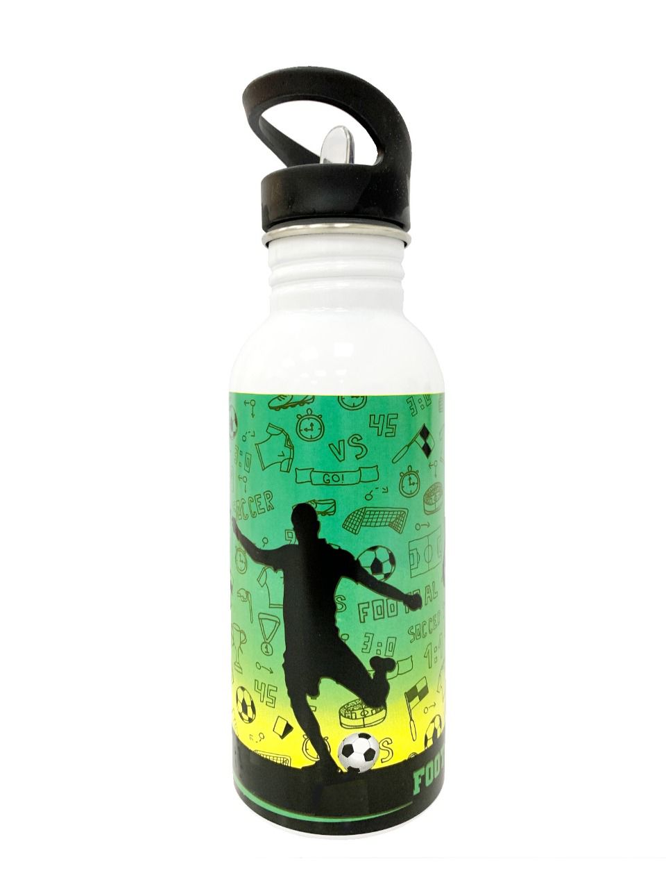 Magic Color Changing Bottle with Sipper Straw - 600 ML Stainless Steel