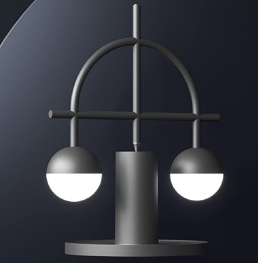 LED Magnetic Balance Table Desk Lamp with Night Light - Rechargeable