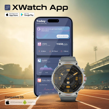 Promate 1.85" Round Screen Fitness Tracker Smartwatch with BT Calling