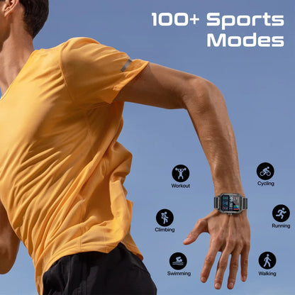 ساعة بروميت الذكية لتتبع اللياقة البدنية مقاس 1.78 بوصة مع خاصية الاتصال عبر البلوتوث