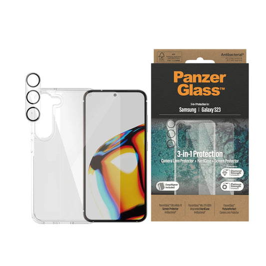 PanzerGlass® 3-in-1 Pack Samsung Galaxy S23