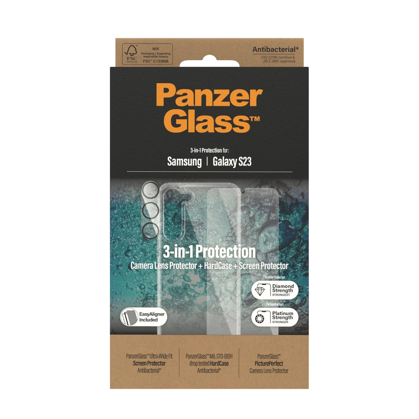 PanzerGlass® 3-in-1 Pack Samsung Galaxy S23