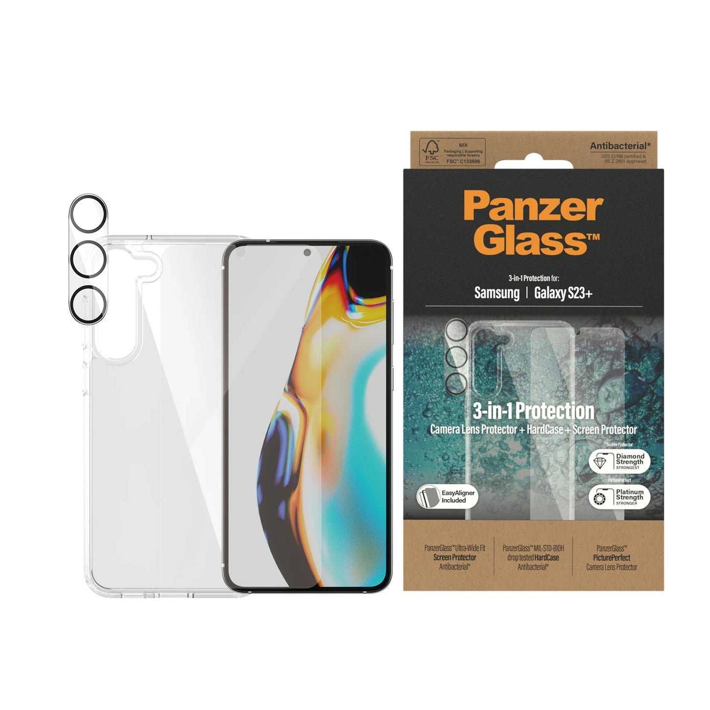 PanzerGlass® 3-in-1 Pack Samsung Galaxy S23 Plus