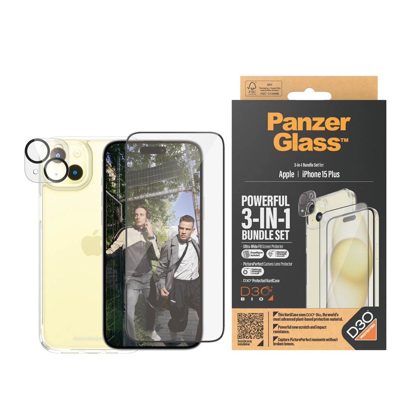 PanzerGlass iPhone 14 360 Bundle with D3O®