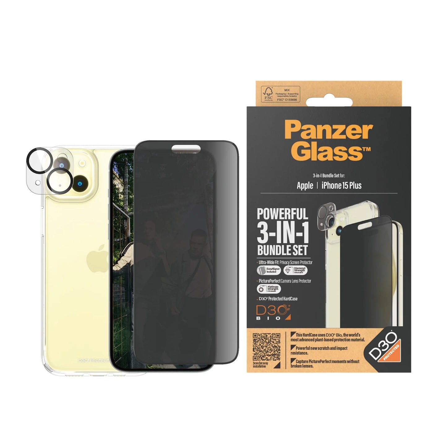 PanzerGlass iPhone 14 360 Bundle with D3O®