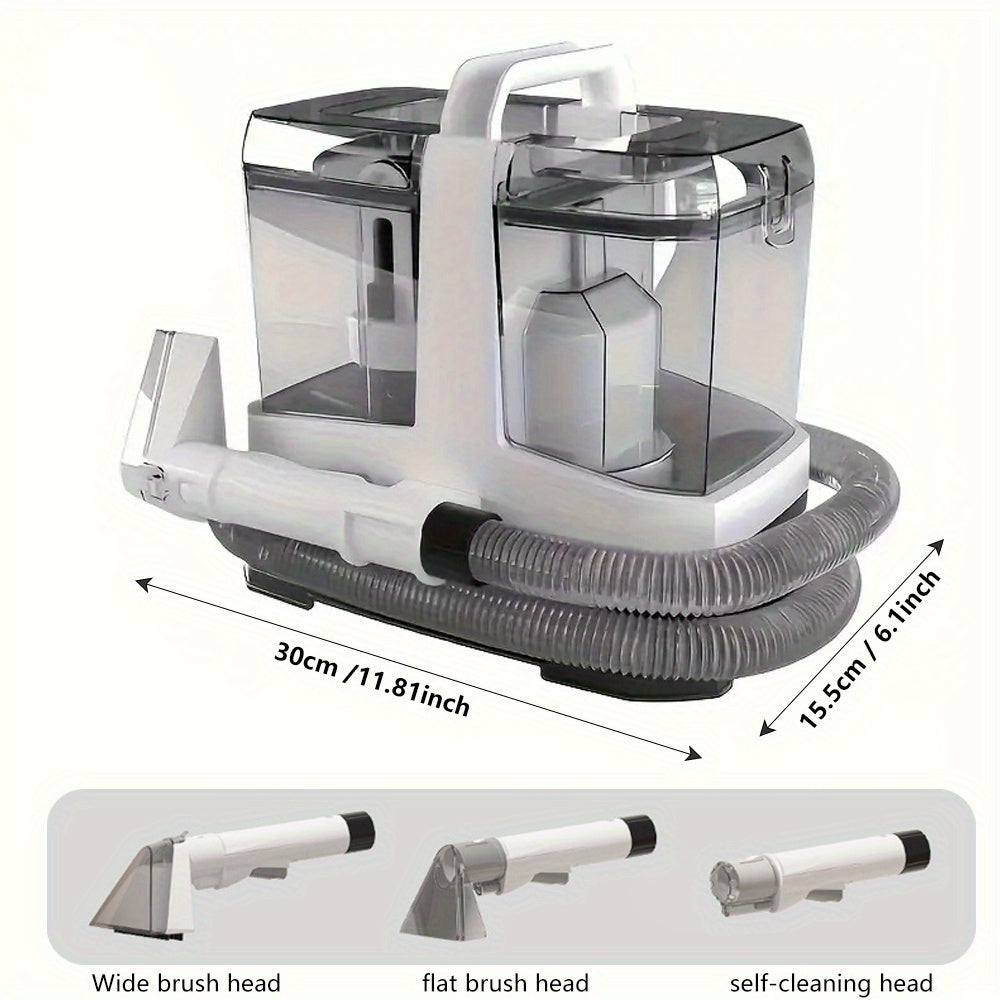 600W All-in-One Spray-Brush-Suction Carpet & Upholstery Spot Cleaner with 1500ml Clean Water Tank & 1600ml Dirty Water Tank, 16kPa Vacuum Power, IPX4 Waterproof System for Home, Sofa, Mattress, Car Interior & Pet Stain Removal