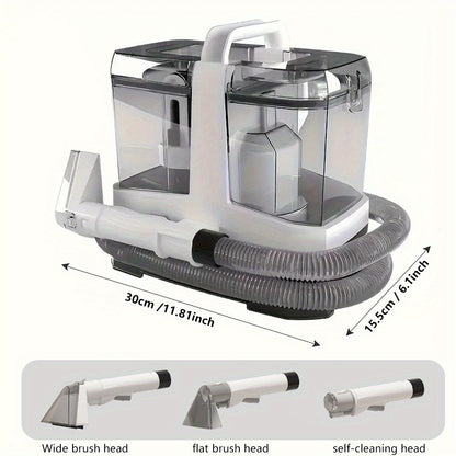 600W All-in-One Spray-Brush-Suction Carpet & Upholstery Spot Cleaner with 1500ml Clean Water Tank & 1600ml Dirty Water Tank, 16kPa Vacuum Power, IPX4 Waterproof System for Home, Sofa, Mattress, Car Interior & Pet Stain Removal