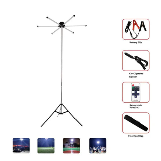مصباح التخييم متعدد الوظائف الخارجي من توبي VIP-08 بقوة 120 واط