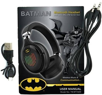 Touchmate - BATMAN Bluetooth Rechargeable Wireless Headset with flashing LED TM-BTH600