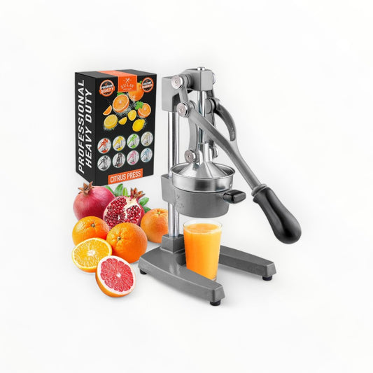 Kitchen Cast-Iron Orange Juice Squeezer - Heavy-Duty, Easy-to-Clean, Professional Citrus Juicer - Durable Stainless Steel Lemon Squeezer - Sturdy Manual Citrus Press & Orange Squeezer