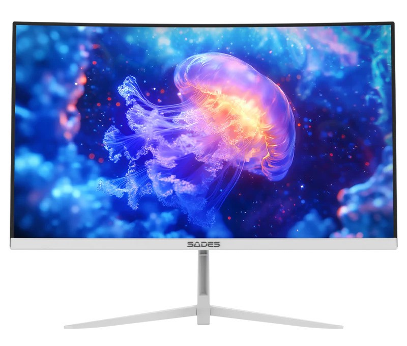Sades NC-Pelagia SC-CJ04F24B, 24" FHD 1920x1080, 200Hz, 0.5ms, HDMI 2.1, VA, Curved Gaming Monitor - Black