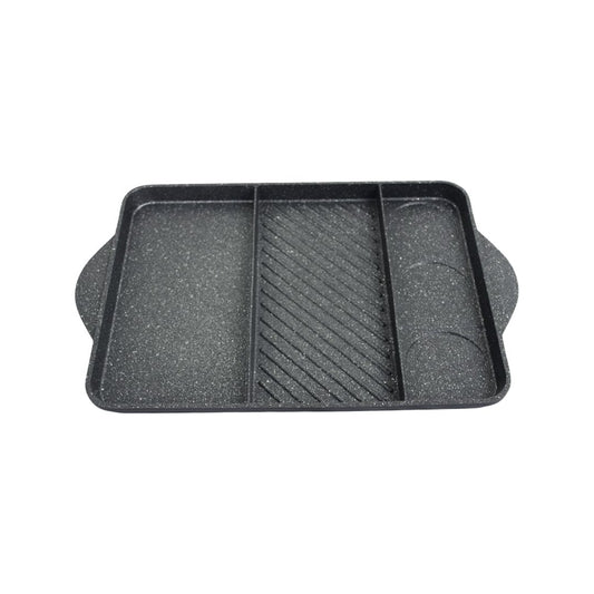 BH Die-Cast 3 In 1 Grill Plate 37.5X27.5X2.5 CM