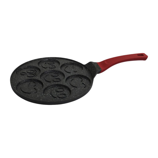 BH Die-Cast 7 Holes Emoji Pancake Pan 26X 1.3 CM