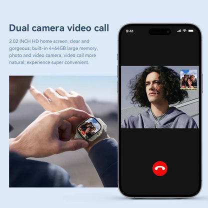 Howear HW Ultra 2 5G Android Smartwatch with Dual Cameras, Video Calling, 4GB RAM, 64GB Storage, GPS & Advanced Health Monitoring