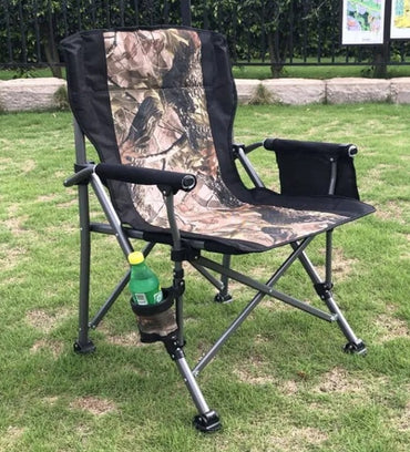 Portable Outdoor Metal Folding Stool - Lightweight and Compact Camping Chair