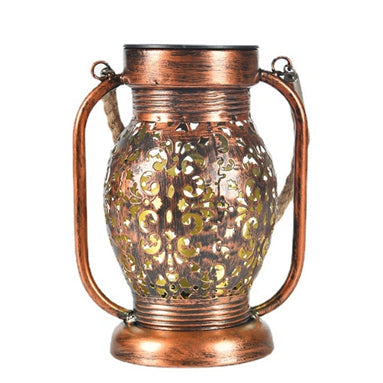 Outdoor Solar Flower Pattern Lantern Lamp LED Lights