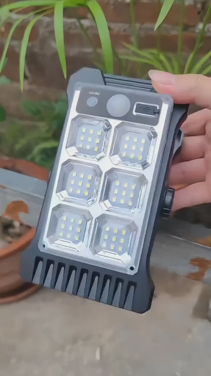 Waterproof Solar Clip Lamp with Dual Charging, Multi-Installation Modes