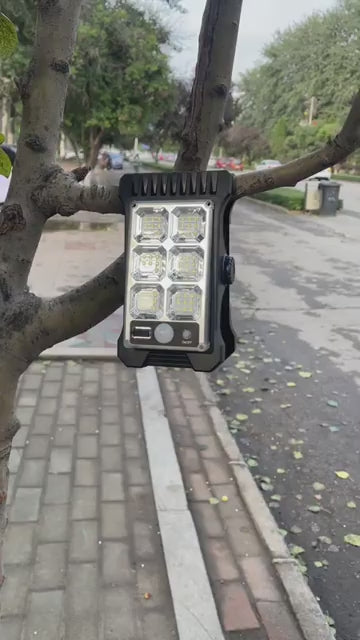 Waterproof Solar Clip Lamp with Dual Charging, Multi-Installation Modes