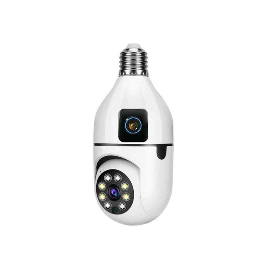 2MP HD Dual-Lens 360° Panoramic Surveillance Camera with Real-Time 2-Way Talk and Full-Color Night Vision, WiFi Enabled