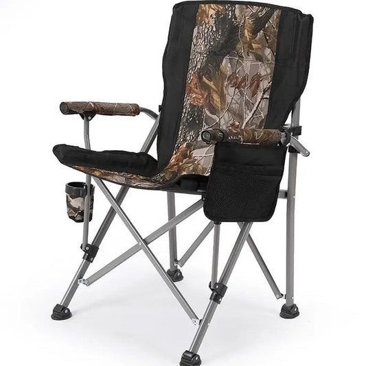 Portable Outdoor Metal Folding Stool - Lightweight and Compact Camping Chair