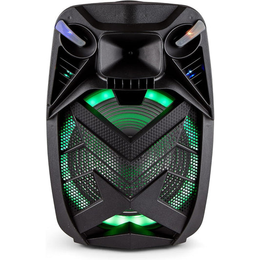 Sing-e 15 Portable Bluetooth Party Speaker with 40W Sound, RGB Lights, TWS Pairing, Karaoke Mics, and 5000mAh Battery