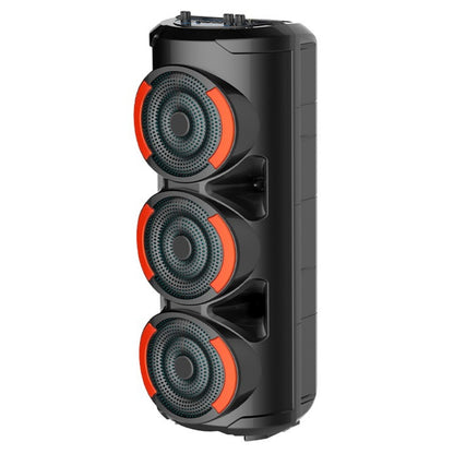 Portable Bluetooth Karaoke Speaker ZQS3601 with RGB LED Lights, 6.5 Inch Full-Range Driver, Wireless Mic Support and 1800mAh Rechargeable Battery