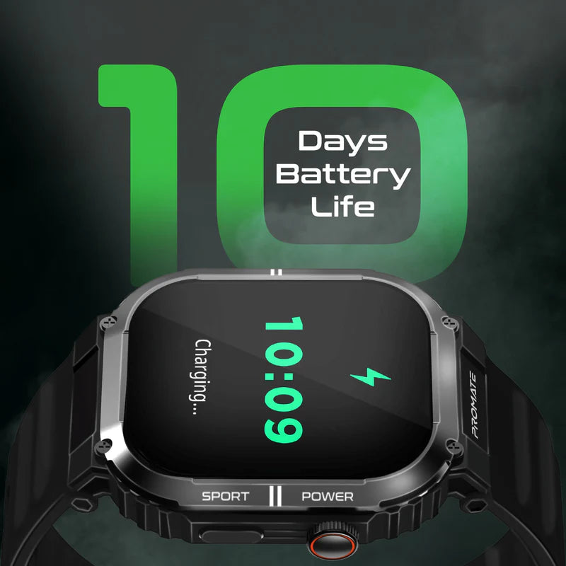 Promate 2.01" Fitness Tracker Smartwatch with Bluetooth Calling