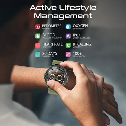 Promate promate-1.53" Round Screen Fitness Tracker Smartwatch with BT Calling